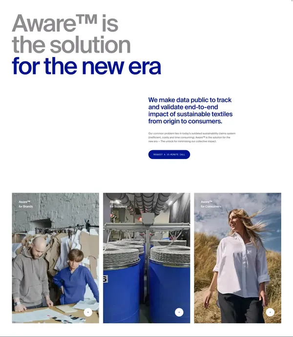 Aware™️ - Landing design inspiration