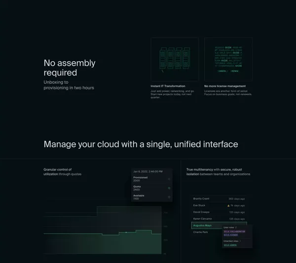 Oxide Computer Company - Landing design inspiration