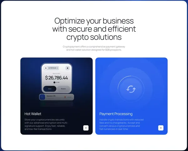 Crypto Payment Processor & Solutions: Accept Crypto Payments - Landing design inspiration