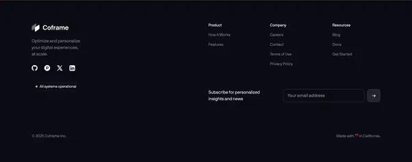 Coframe – Automate Website Growth 24/7 - Landing design inspiration