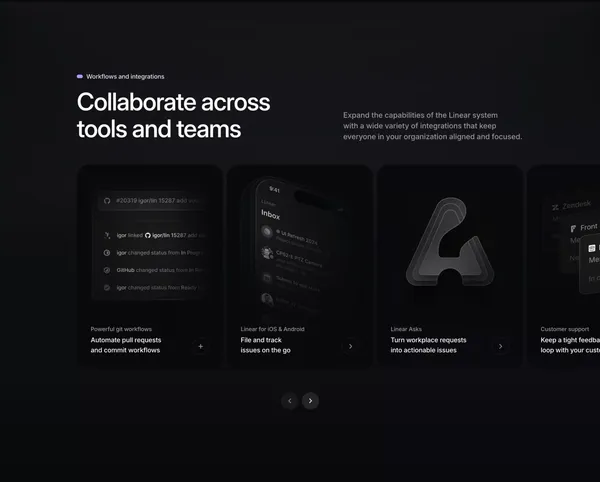 Linear – Plan and build products - Landing design inspiration