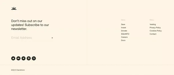 Sandclock is where crypto empowers you - Landing design inspiration