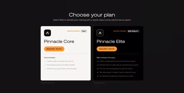 Pinnacle | A new era for mental performance - Landing design inspiration
