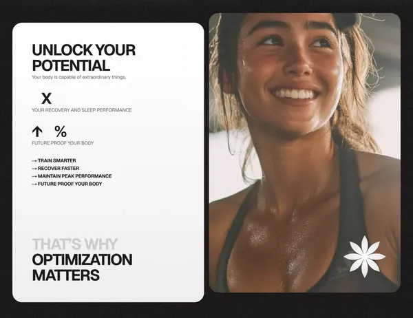 Redefining Human Performance - Landing design inspiration