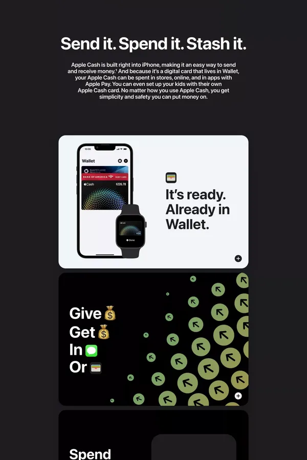 Apple Cash - Apple - Landing design inspiration