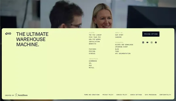 Pio's Breakthrough Automated Warehouse System - Landing design inspiration