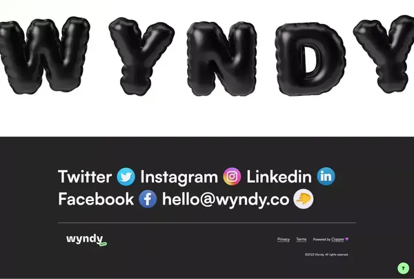 Wyndy | Relationship management — the Wyndy way - Landing design inspiration