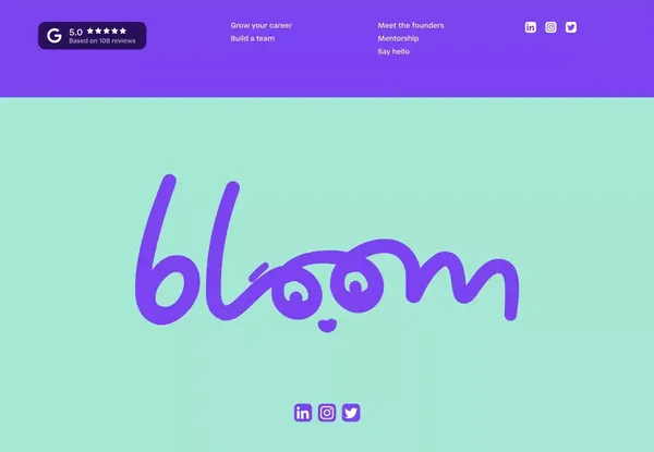 bloom - Landing design inspiration