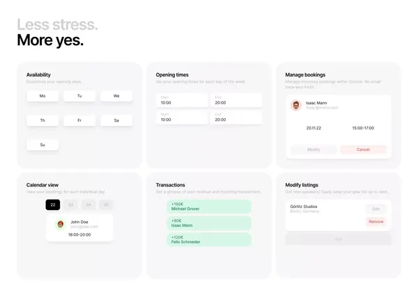 Gotune - Book Music Studios - Landing design inspiration