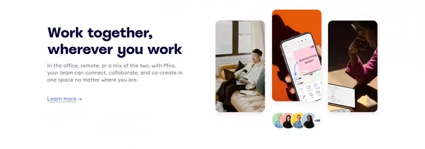 The Visual Collaboration Platform for Every Team | Miro - Landing design inspiration