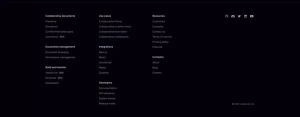Liveblocks | Collaborative experiences in days, not months - Landing design inspiration