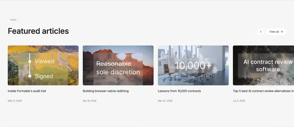 Formable — Modern way to manage contracts - Landing design inspiration