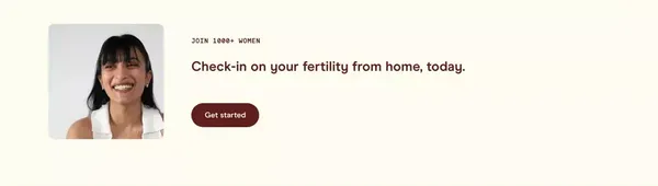 Arva | Fertility on your timeline - Landing design inspiration