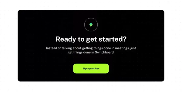 Switchboard | Collaboration space for remote work - Landing design inspiration