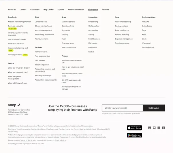 The Future of AI in Finance is Here | Ramp Intelligence - Landing design inspiration