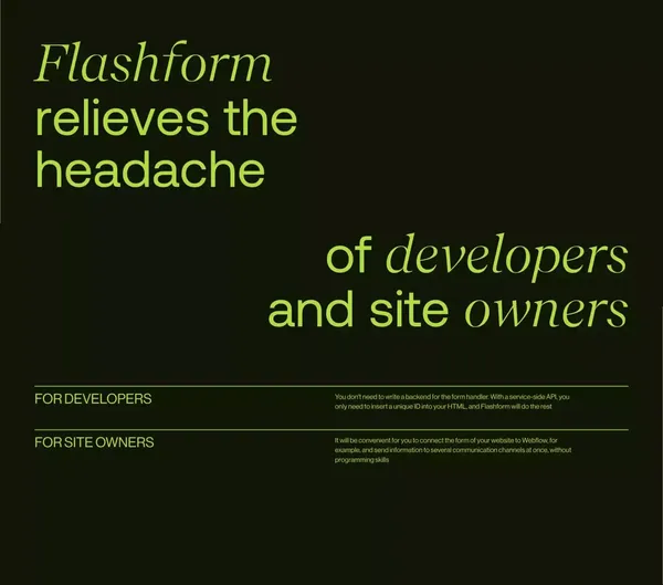 Flashfom: the fastest and easiest way to connect with your customer - Landing design inspiration