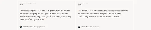 V7 Go | AI for Private Equity & Finance - Landing design inspiration