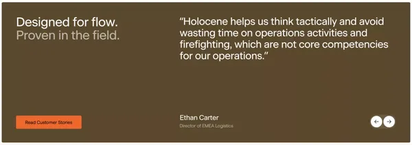 Supply Chain Intelligence Software | Real-Time Clarity By Holocene - Landing design inspiration