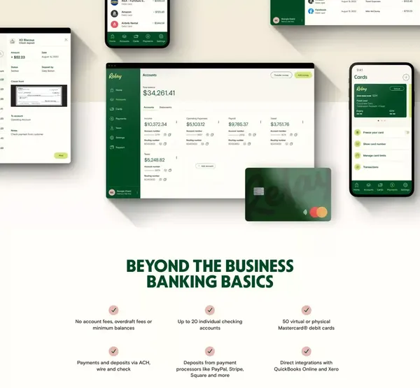 Relay | Online Business Banking | On The Money, All The Time - Landing design inspiration