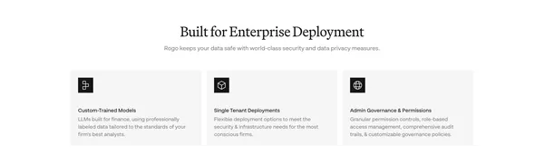Rogo | Secure AI for Finance Professionals - Landing design inspiration