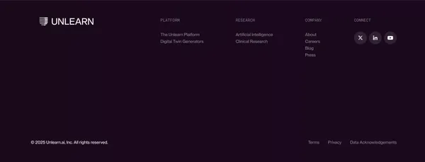 Streamline Clinical Trials with AI and Digital Twins of Patients - Landing design inspiration