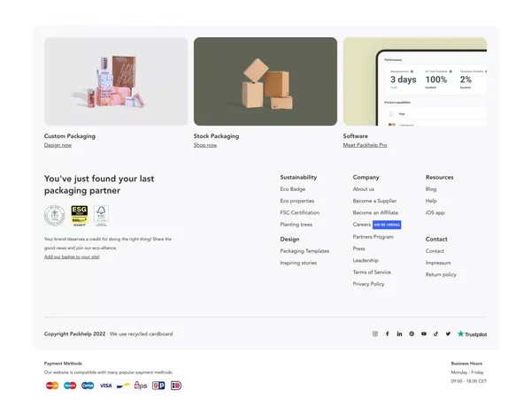 Packhelp | Custom Packaging, Design & Order Online - Landing design inspiration