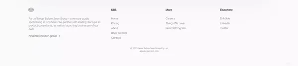 Never Before Seen – Product Design Studio For Startups - Landing design inspiration