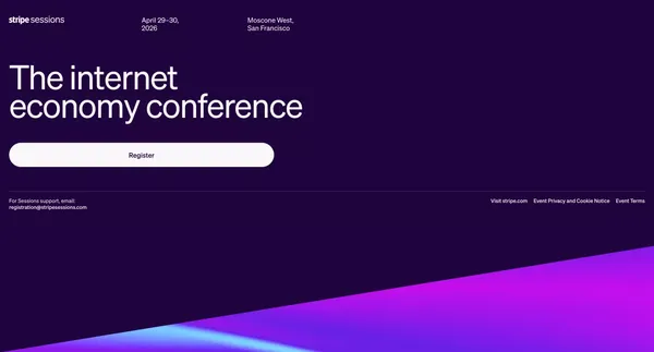 Stripe Sessions 2026 | The global internet economy conference - Landing design inspiration