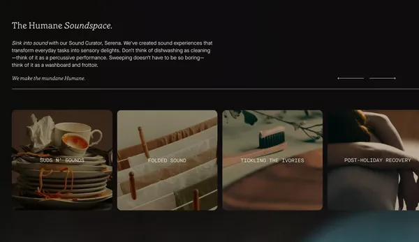 The Humane Space - Unlock the power of curiosity and awe. - Landing design inspiration