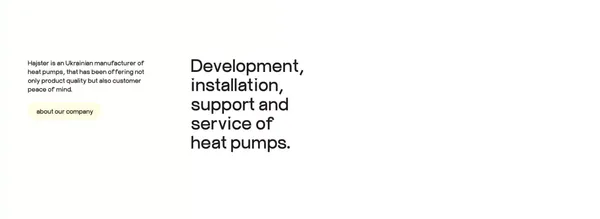 Heat pumps for home at Hajster - Landing design inspiration