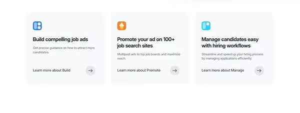 JOIN: Free ATS & Multiposting Tool to Maximize Hiring Success - Landing design inspiration