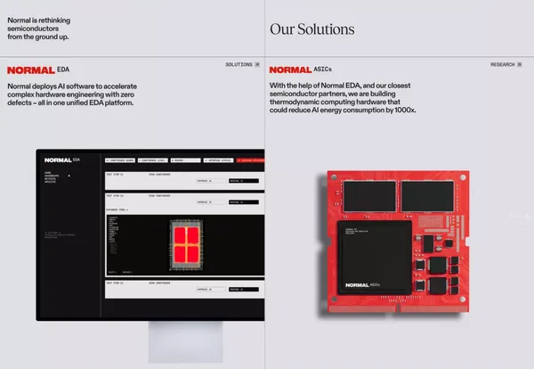Normal Computing - Landing design inspiration