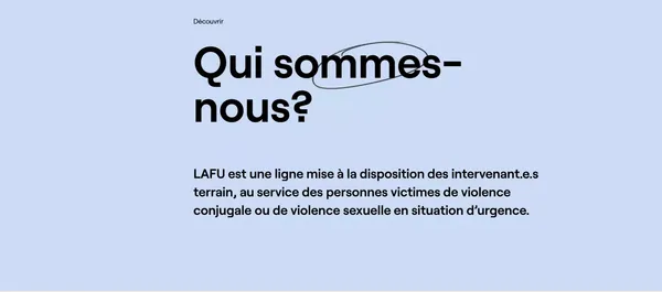 Ligne d'aide financière d'urgence | LAFU - Landing design inspiration