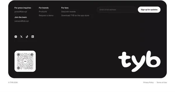 Community Rewards Platform | TYB - Landing design inspiration