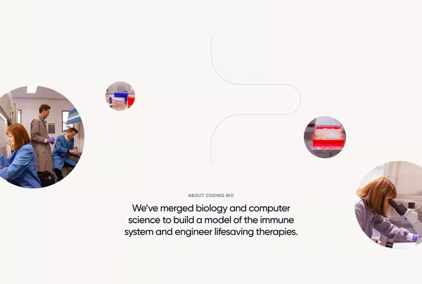 Coding Bio | Engineering Modular Immunotherapies - Landing design inspiration