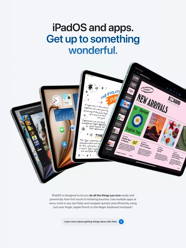 iPad Air - Apple - Landing design inspiration
