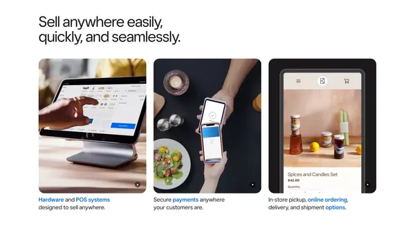 Square | Solutions For Your Small, Medium & Large Business - Landing design inspiration