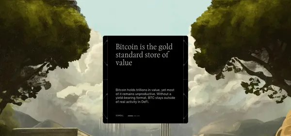 Structured | Real yield on Bitcoin - Landing design inspiration