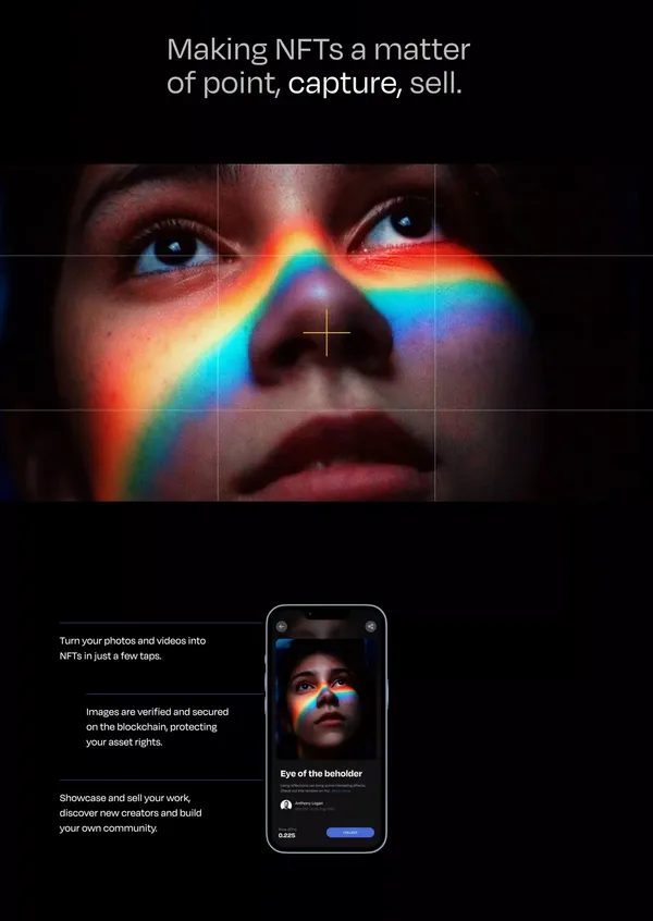 Capture App | The First Decentralized Web3 Camera - Landing design inspiration