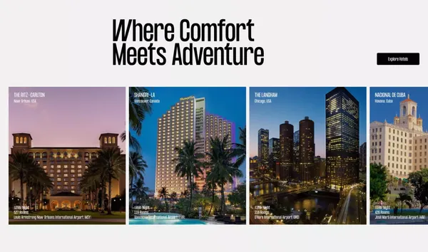 Travel Next Level - Landing design inspiration