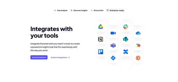 Customer Insights Hub — Dovetail - Landing design inspiration
