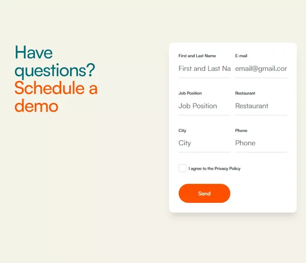TasteGo - Landing design inspiration