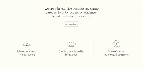 SAGE DERMATOLOGY • Full-Service Dermatology based in Toronto, Canada. - Landing design inspiration