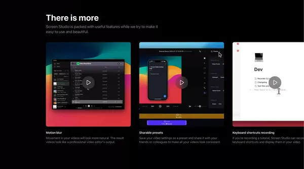Screen Recorder for macOS. Beautiful videos in minutes | Screen Studio - Landing design inspiration