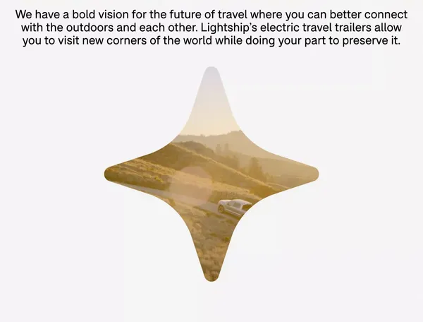 Moving road trips to the electric age.  — Lightship - Landing design inspiration
