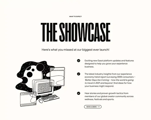 Easol - Watch Our Showcase Stream - Landing design inspiration