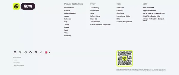 Firsty: Your international mobile data travel app - Landing design inspiration