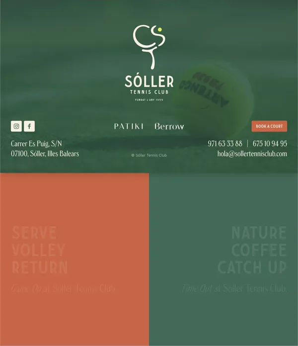 Sóller Tennis Club - Landing design inspiration