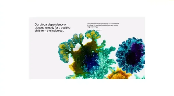 erthos® | We reimagine the building blocks of plastics. - Landing design inspiration