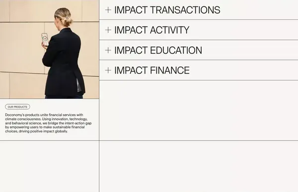 Doconomy - Landing design inspiration